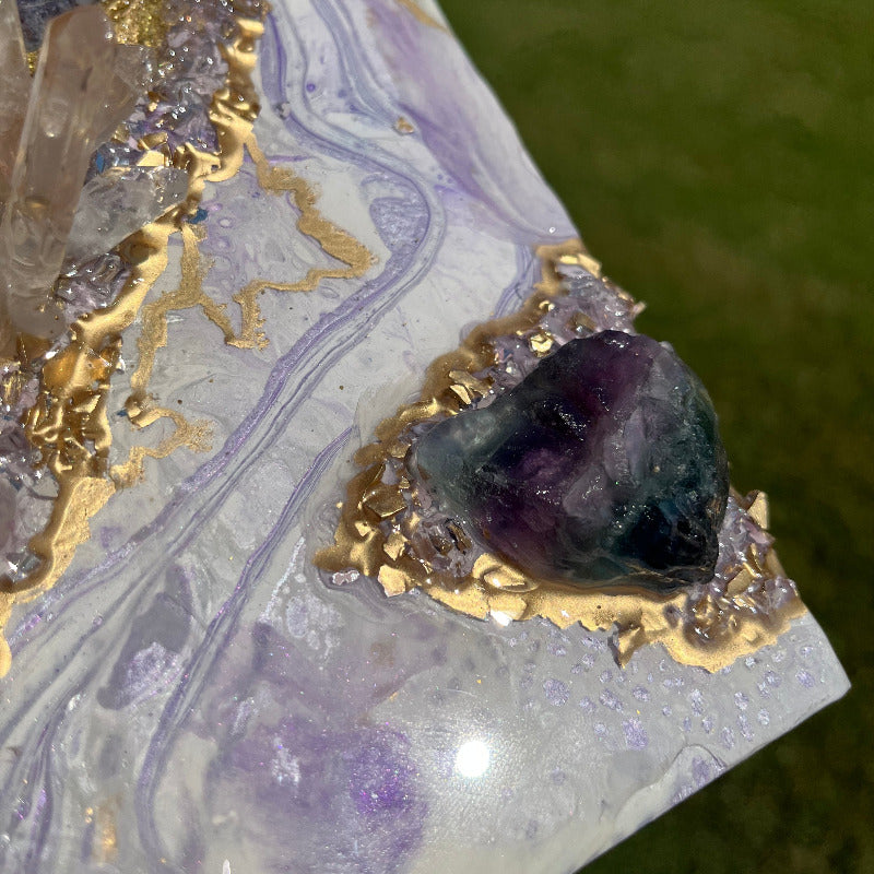 Geode Style Art - LEPIDOLITE ISLE