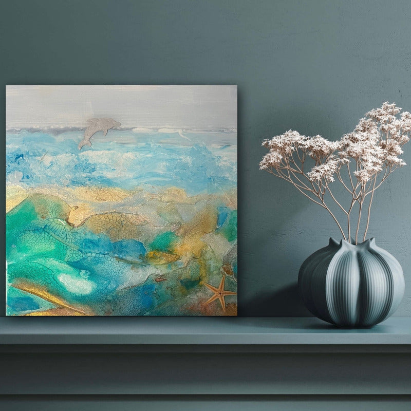 Original Painting - DANCING DOLPHIN