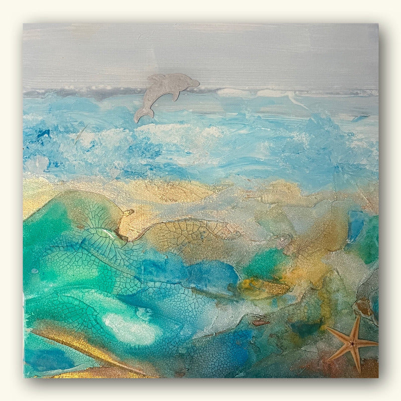Original Painting - DANCING DOLPHIN