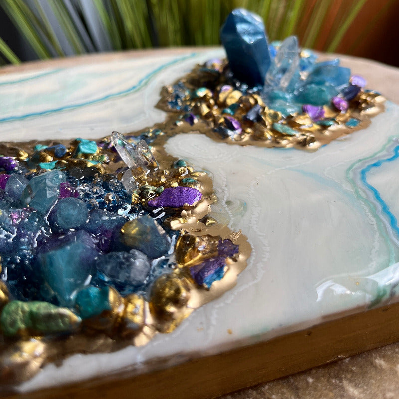 Geode Style Art - BISMUTH PEACOCK
