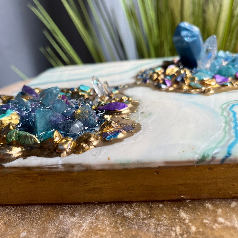 Geode Style Art - BISMUTH PEACOCK