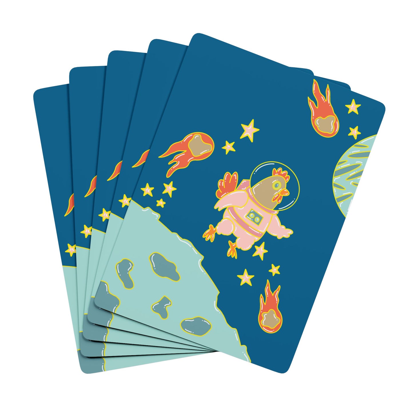 Playing Card Set - SPACE CHICKEN by Audi Bell