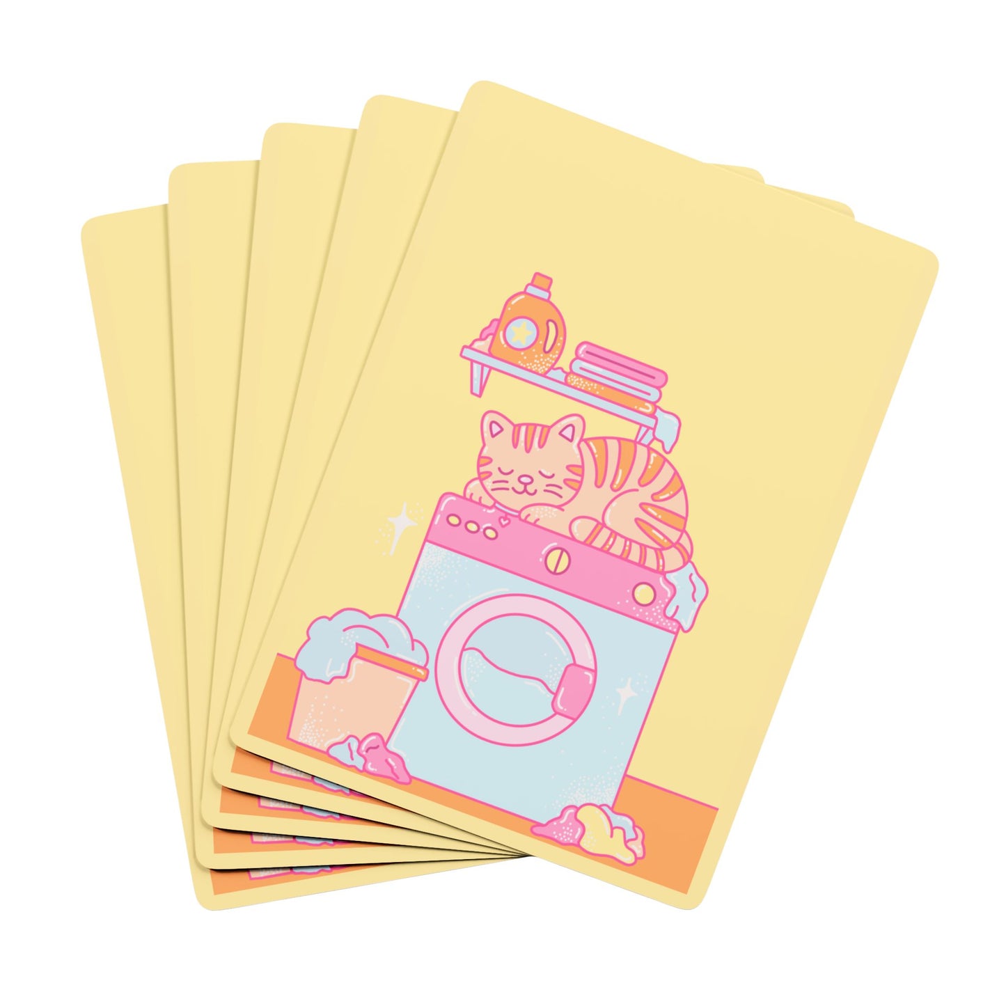 Playing Card Set - LAUNDRY CAT by Audi Bell