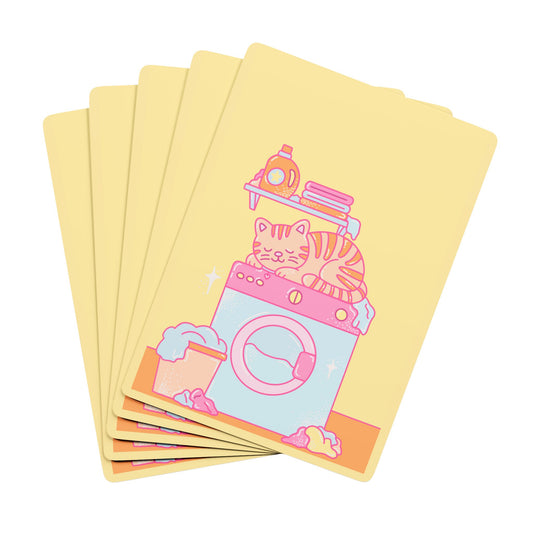 Playing Card Set - LAUNDRY CAT by Audi Bell