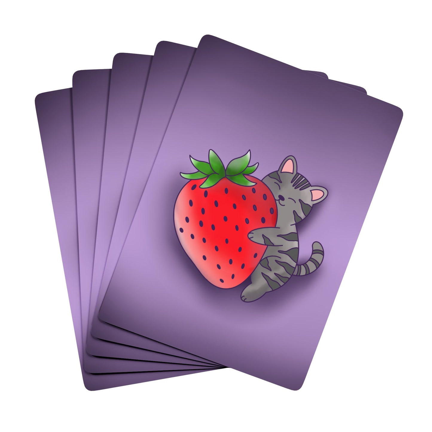 Playing Card Set - STRAWBERRY KITTY by Audi Bell