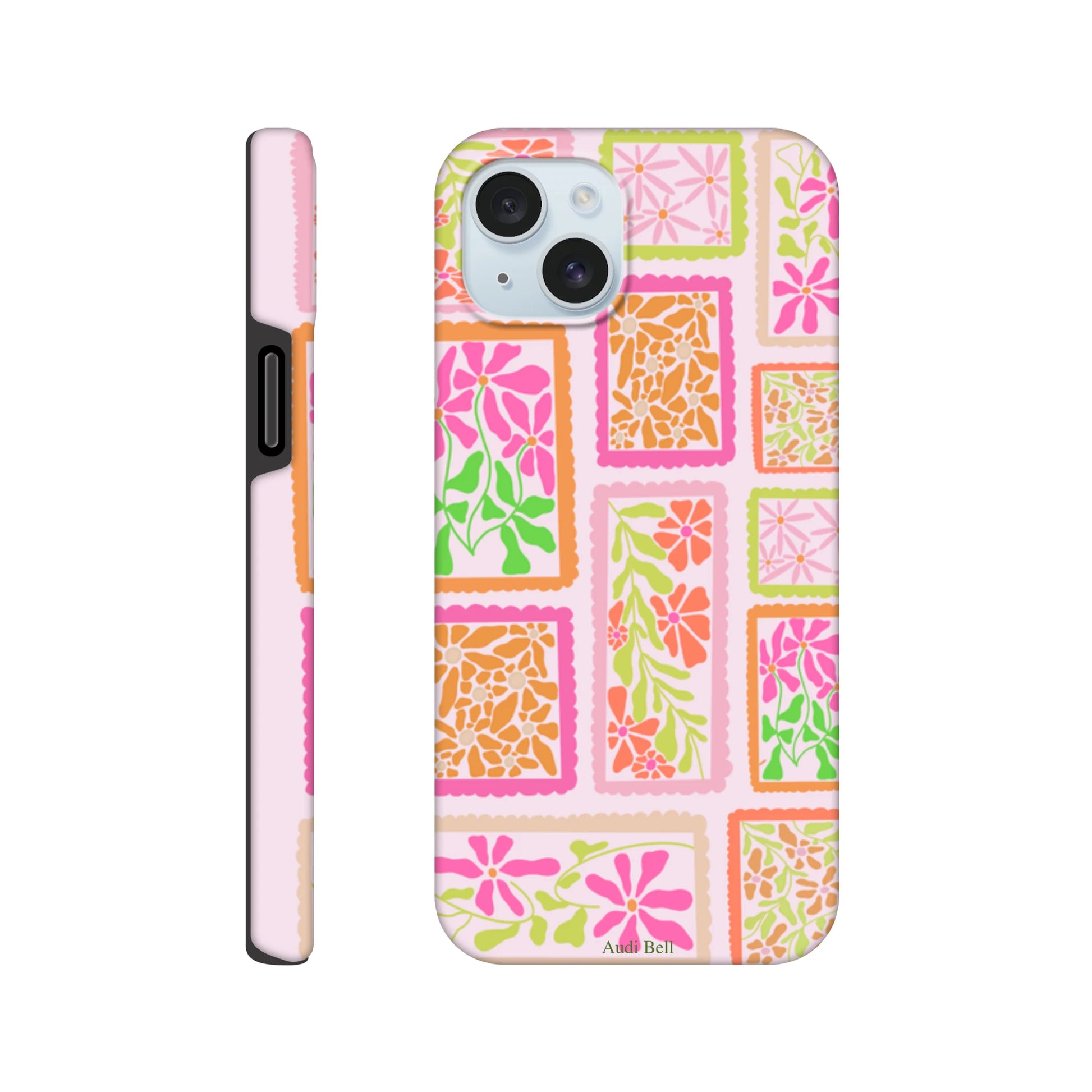 Phone Case (iPhone) - QUILTED FLOWERS by Audi Bell HastyWords Art Phone Case (iPhone) - QUILTED FLOWERS by Audi Bell HastyWords Art