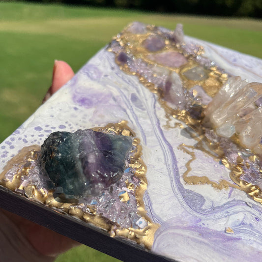 Geode Style Art - LEPIDOLITE ISLE