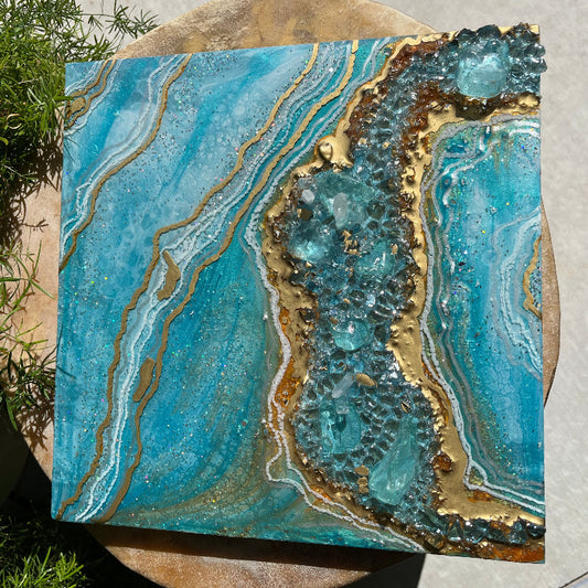 Geode Style Art - PARADISE WATERS