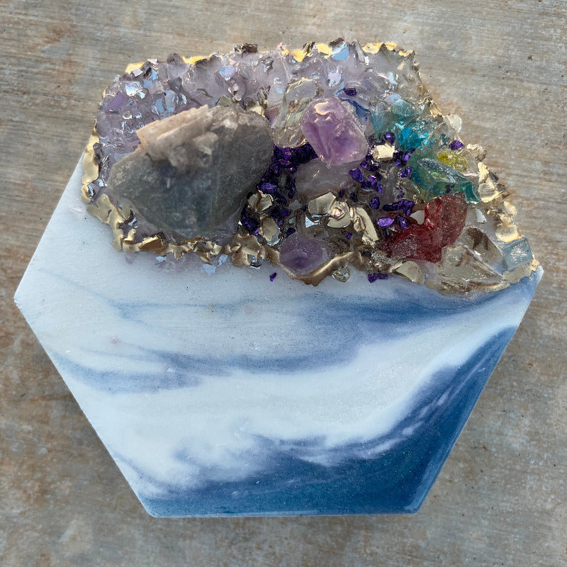 Geode Style Art - AMETHYST POINT