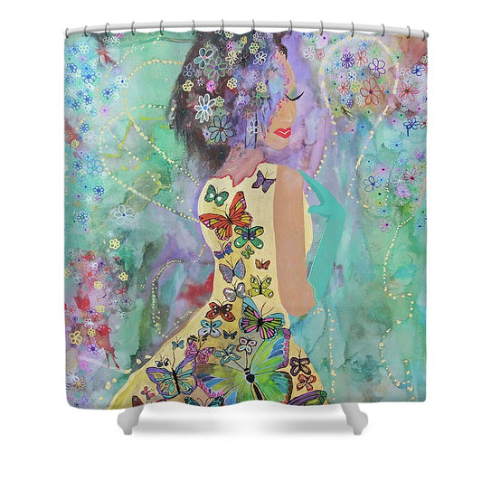 Shower Curtain - BUTTERFLY GIRL
